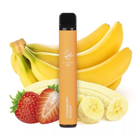 ELF BAR 800 - Strawberry Banana 0% - Bez Nikotínu Jednorázová Elektronická Cigareta