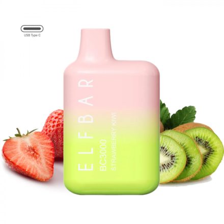 ELF BAR BC3000 - Strawberry Kiwi 5% Jednorázová Elektronická Cigareta - Nabíjateľné