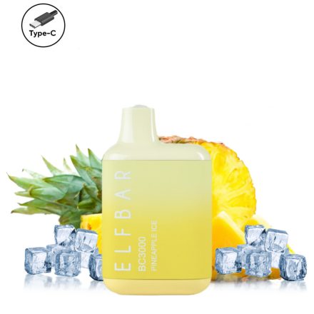 ELF BAR BC3000 - Pineapple Ice 5% Jednorázová Elektronická Cigareta - Nabíjateľné