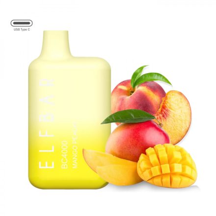 ELF BAR BC4000 - Mango Peach 5% Jednorázová Elektronická Cigareta - Nabíjateľné