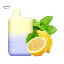 ELF BAR BC4000 - Lemon Mint 5% Jednorázová Elektronická Cigareta - Nabíjateľné