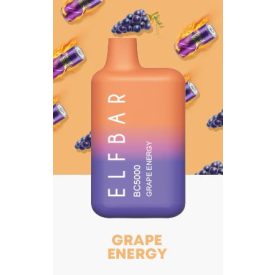 ELF BAR BC5000 - Grape Energy 5% Jednorázová Elektronická Cigareta - Nabíjateľné