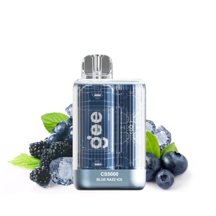 GEE CS5000 - Blue Razz Ice 2% Jednorázová Elektronická Cigareta - Nabíjateľné