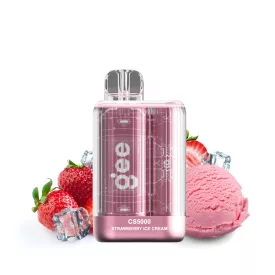GEE CS5000 - Strawberry Ice Cream 2% Jednorázová Elektronická Cigareta - Nabíjateľné