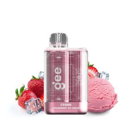 GEE CS5000 - Strawberry Ice Cream 2% Jednorázová Elektronická Cigareta - Nabíjateľné
