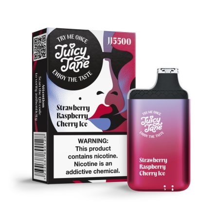 Juicy Jane JJ5500 - Strawberry Raspberry Cherry Ice 5% Jednorázová Elektronická Cigareta